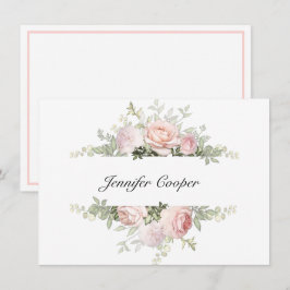 Tarjeta Pequeña Rosas De Primavera De Su Escritorio A Personal