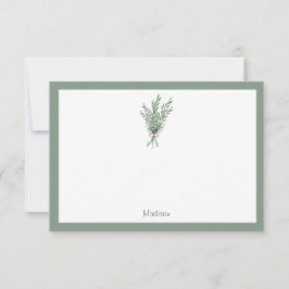 Tarjeta Pequeña Rosemary Bouquet con Jute Bow