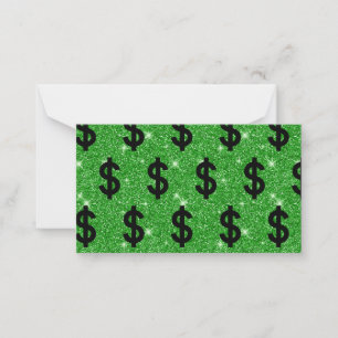 Tarjeta Pequeña Rótulo negro dinero empresario Wall Street
