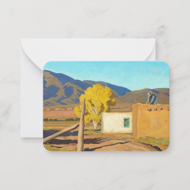 Tarjeta Pequeña Rótulos de otoño de 1931 por Maynard Dixon (Anverso)