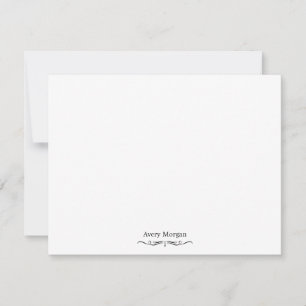 Tarjeta Pequeña Royal Elegent Luxury Classic Black Personalized