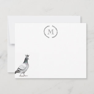Tarjeta Pequeña Royal Personalizada para Aves Lover Pigeon