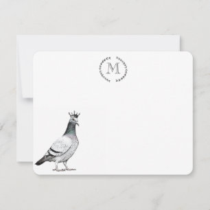 Tarjeta Pequeña Royal Personalizada para Aves Lover Pigeon
