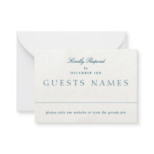 RSVP de CÓDIGO QR de Boda clásico romántico