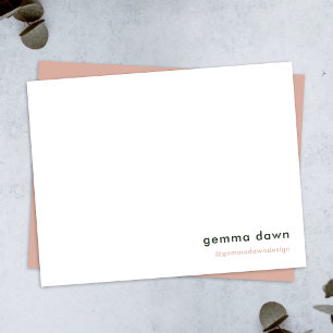 Tarjeta Pequeña Rubor Pink Modern Minimal Feminine Giragram Instag