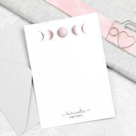 Tarjeta Pequeña Rubor Pink Moon Phases Yoga Studio