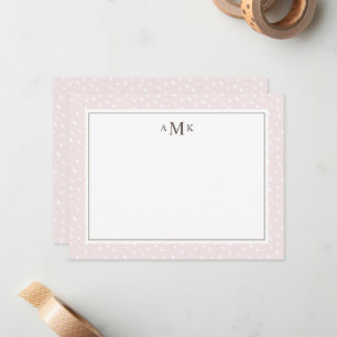 Tarjeta Pequeña Rubor Resumen de puntos monogramados