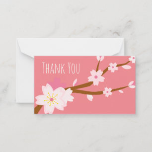 Tarjeta Pequeña Rubor rosa Sakura CHerry Blossom japonés