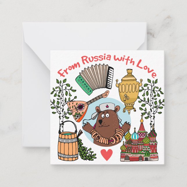 Tarjeta Pequeña Rusia temática (Anverso)