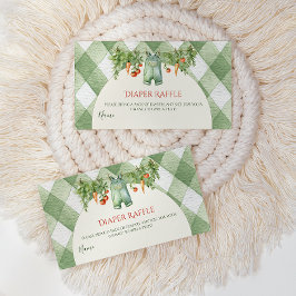 Tarjeta Pequeña Rustic Gender Neutral Sprout Baby Shower Diaper
