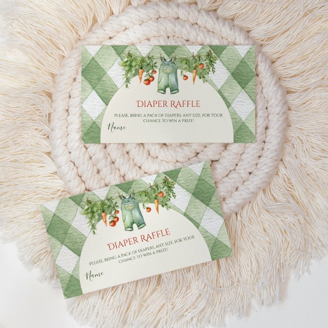 Tarjeta Pequeña Rustic Gender Neutral Sprout Baby Shower Diaper (Subido por el creador)
