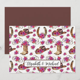 Tarjeta Pequeña Rustic Wedding Note Card