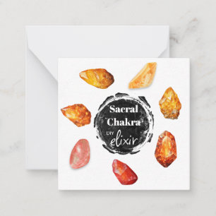 Tarjeta Pequeña *~* Sacral Chakra Elixir AP64 Stones Emoto