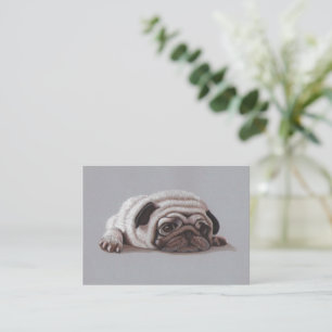 Tarjeta Pequeña Sad Pug
