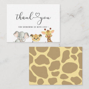 Tarjeta Pequeña Safari Wild One Birthday Boy Ducha para bebé