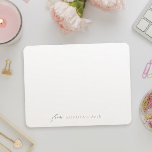 Tarjeta Pequeña Sage Green Sencillamente Elegante Stationery Perso