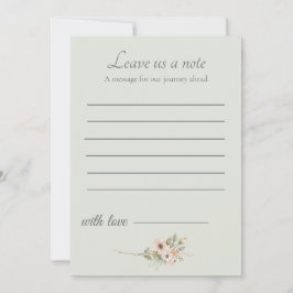 Tarjeta Pequeña Sage Green Wedding Keepsake Insert