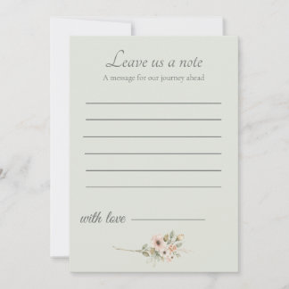 Tarjeta Pequeña Sage Green Wedding Keepsake Insert