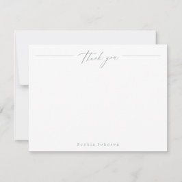 Tarjeta Pequeña Sage Minimal gracias a Stationery personalizado