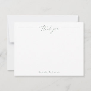 Tarjeta Pequeña Sage Minimal gracias a Stationery personalizado