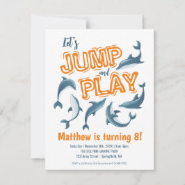 Tarjeta Pequeña Salto presupuestario Jugar al delfín Park Niños Fi