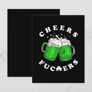 Tarjeta Pequeña Salud día de San Patricio cerveza bebida divertida