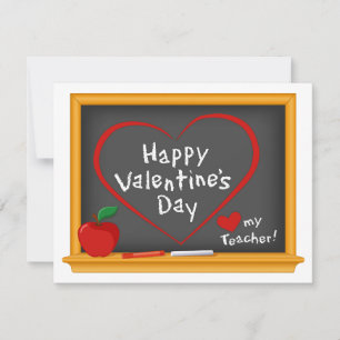 Tarjeta Pequeña Saluda el día de San Valentín a tu profesor favori