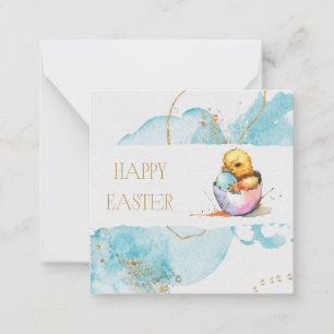 Tarjeta Pequeña Saludo de Pascua Chick (estilo postal)