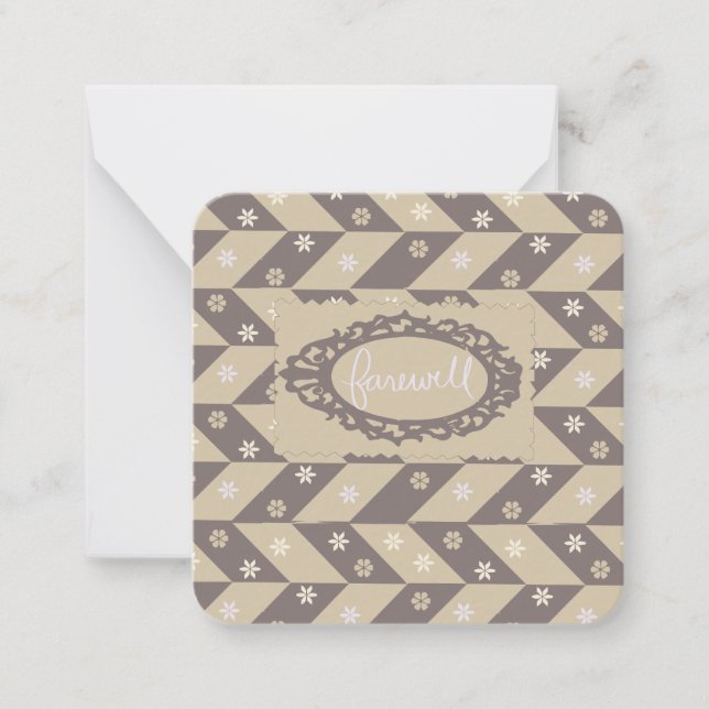 Tarjeta Pequeña Saludos de despedida (Anverso)