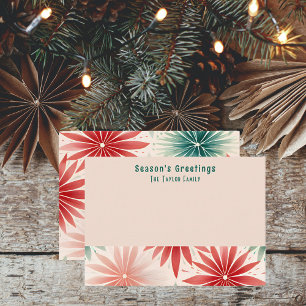 Tarjeta Pequeña Saludos de la temporada de Navidad con estilo retr