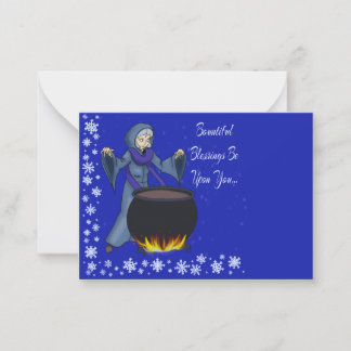 Tarjeta Pequeña Saludos Paganos de Invierno