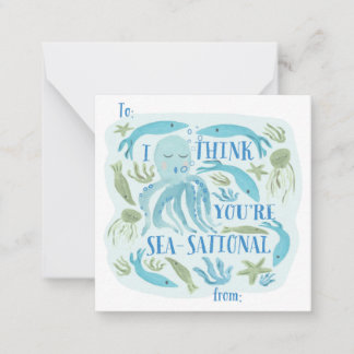 Tarjeta Pequeña San Valentín de clase marinero