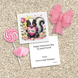Tarjeta Pequeña San Valentín de Classroom Skunk Mío Adorable
