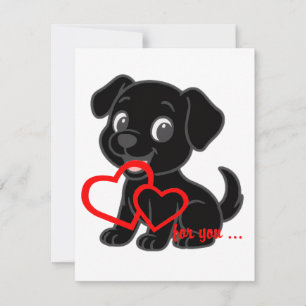 Tarjeta Pequeña San Valentín de Labrador Retriever