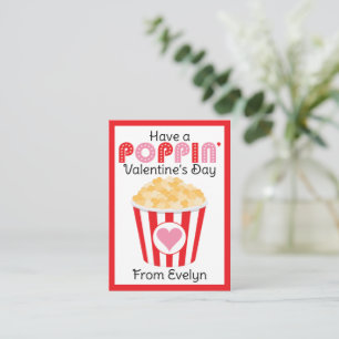 Tarjeta Pequeña San Valentín de palomitas de maíz   San Valentín d