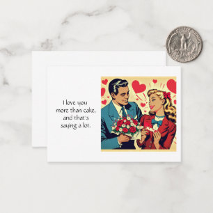Tarjeta Pequeña San Valentín de Vintage Sassy con cita