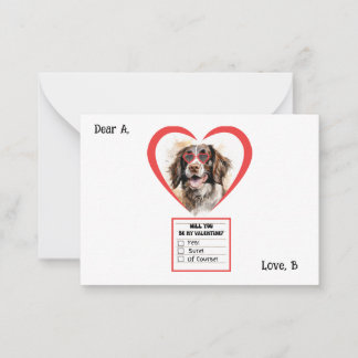 Tarjeta Pequeña San Valentín personalizable del Springer Spaniel i