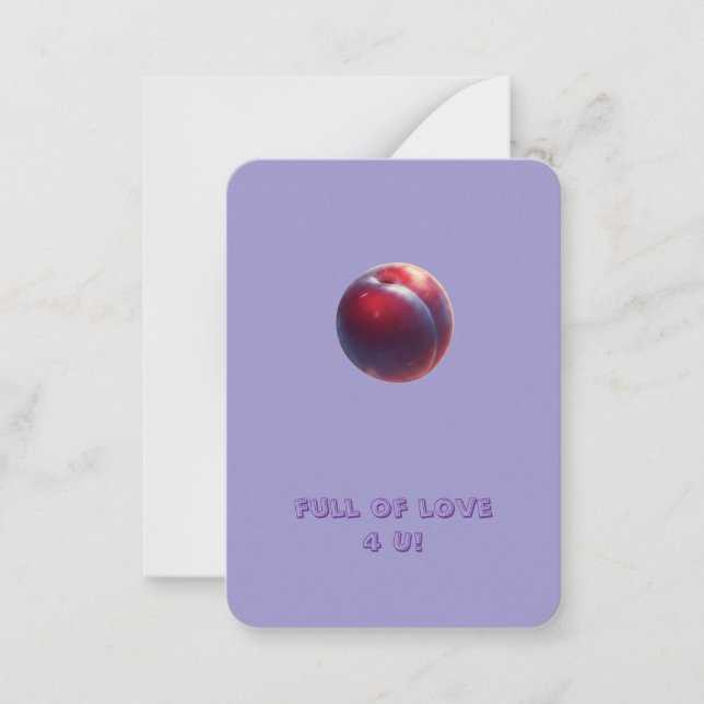 Tarjeta Pequeña San Valentines Ciruela (Anverso)