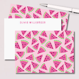 Tarjeta Pequeña Sandía Rosa Personalizada