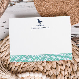 Tarjeta Pequeña Sandpiper Personalized Stationery Flat Cards