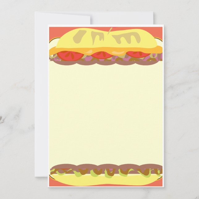 Tarjeta Pequeña Sandwich Stationery (Anverso)