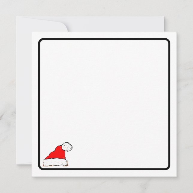 Tarjeta Pequeña Santa hat note card (Anverso)