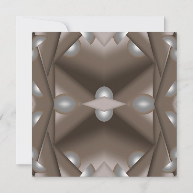 Tarjeta Pequeña Sawtooth Edged Concentrated Earth Tone Ombre Art (Anverso)