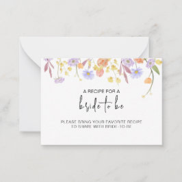 Tarjeta Pequeña Scabiosa solicitud de receta para la ducha de flor