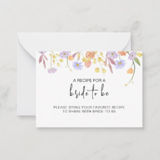 Tarjeta Pequeña Scabiosa solicitud de receta para la ducha de flor