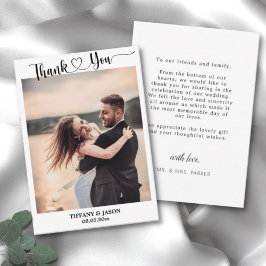 Tarjeta Pequeña Script de caligrafía de boda simple y elegante