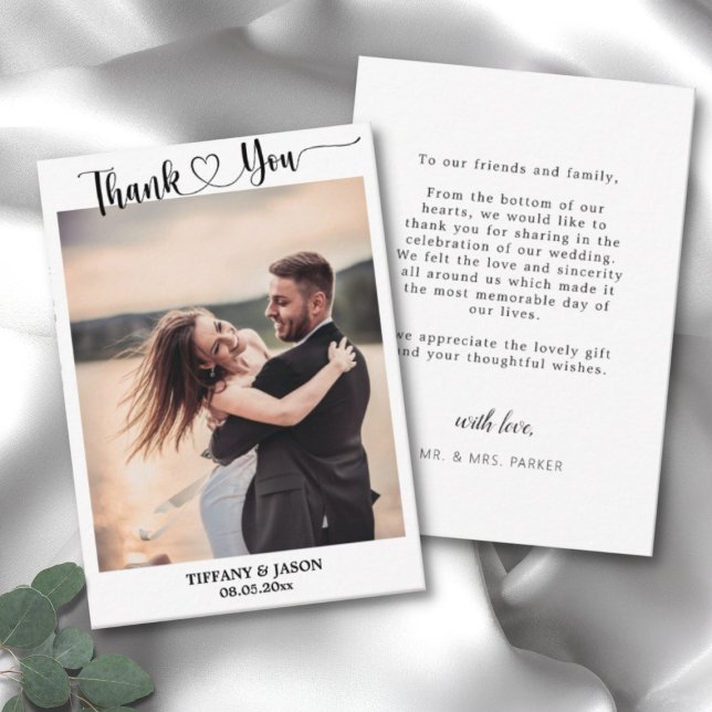 Tarjeta Pequeña Script de caligrafía de boda simple y elegante (Subido por el creador)