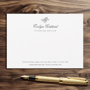Tarjeta Pequeña Script de Caligrafía Elegante con Florituras Profe