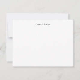 Tarjeta Pequeña Script Profesional Elegant Simple Note Card