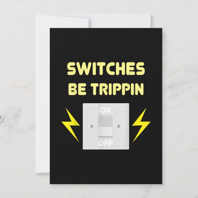 Tarjeta Pequeña Se activan los interruptores - Regalo de electrici (Anverso)